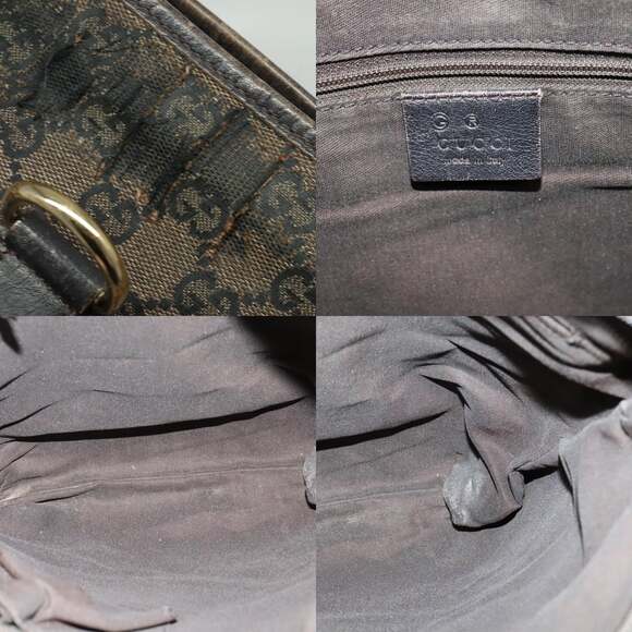 GUCCI GG Canvas Abbey Shoulder Bag Outlet Brown Gold - Picture 11 of 12